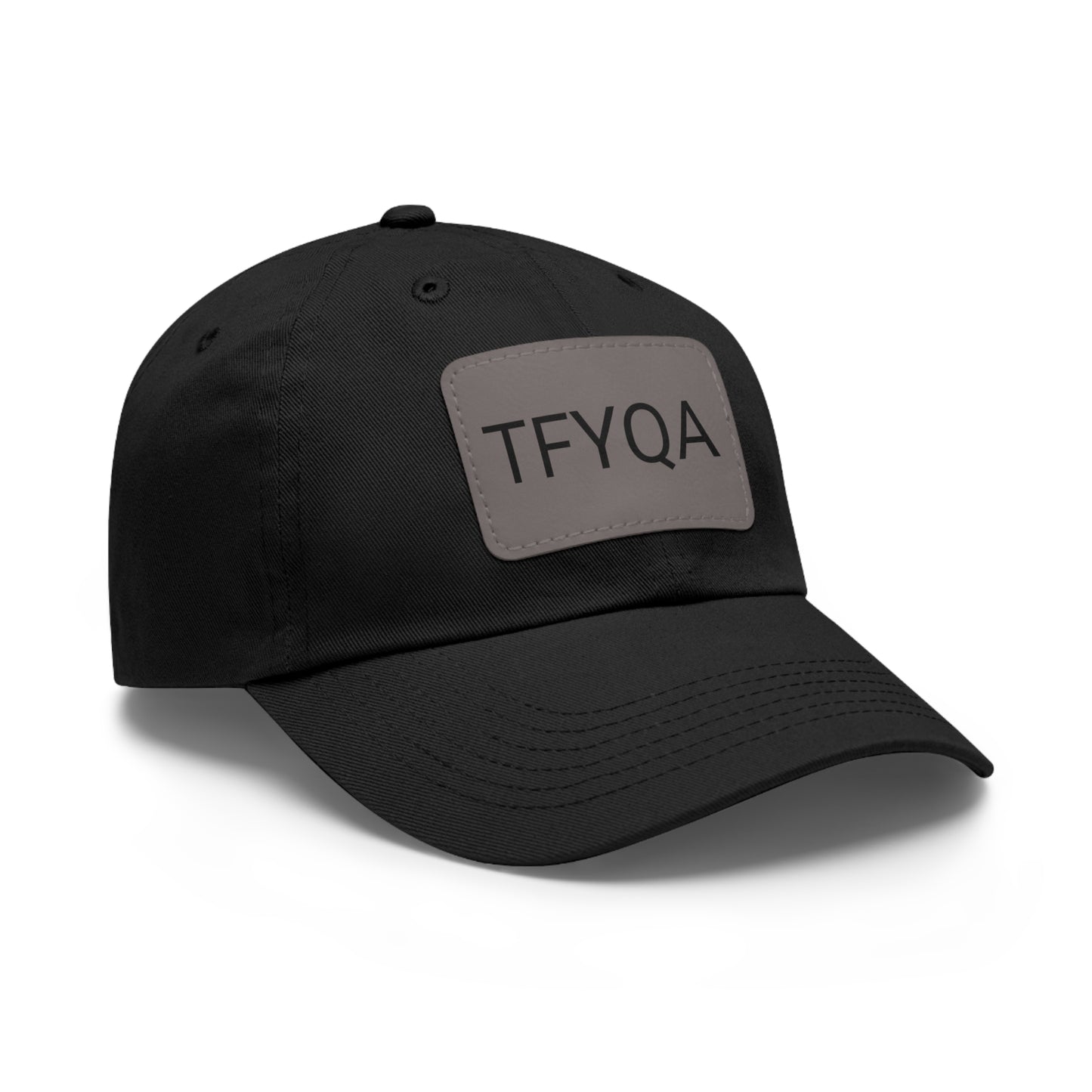 Dad Hat with Leather Patch (Rectangle) Think For Yourself Question Authority