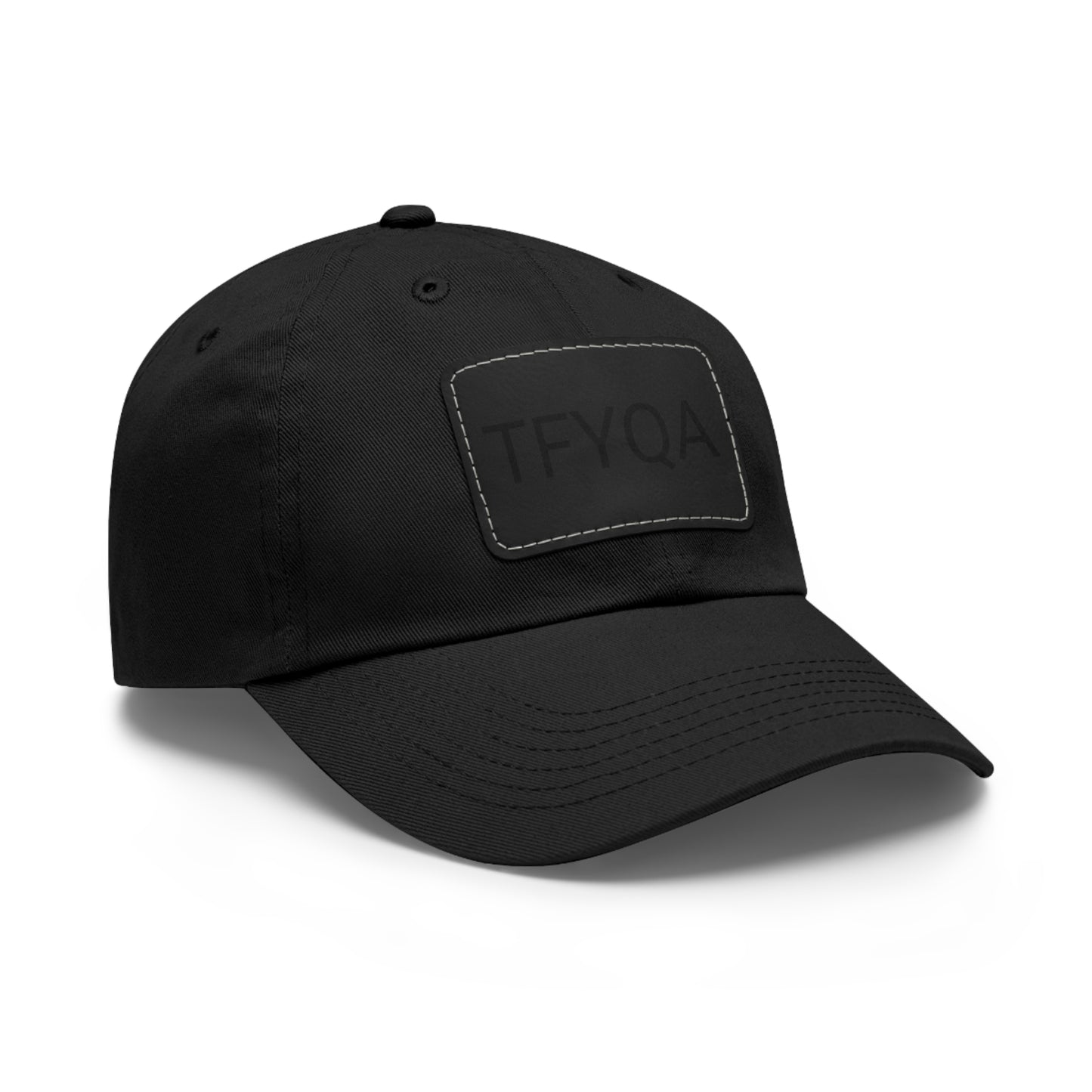 Dad Hat with Leather Patch (Rectangle) Think For Yourself Question Authority