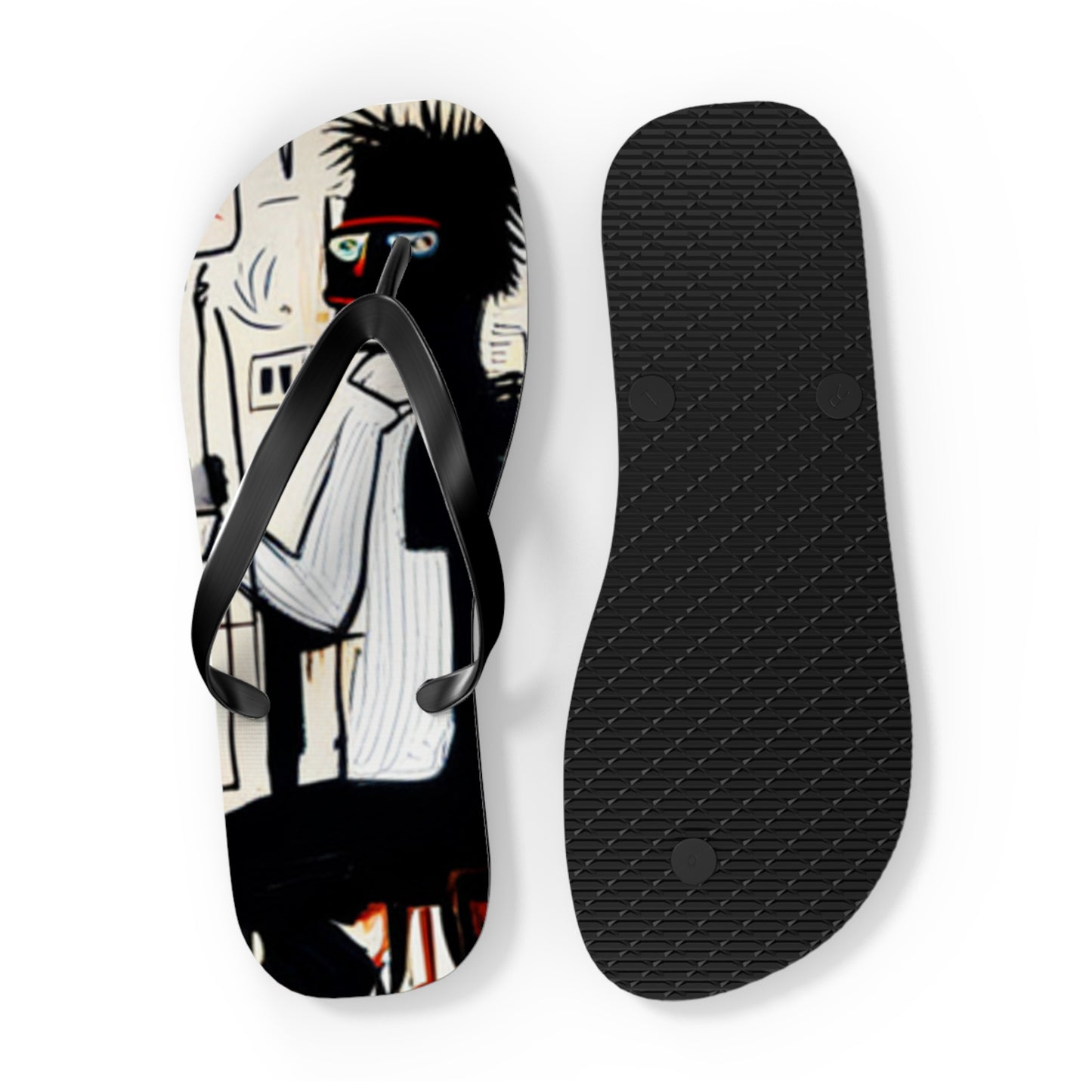 Basquiat Painting  Flip Flops