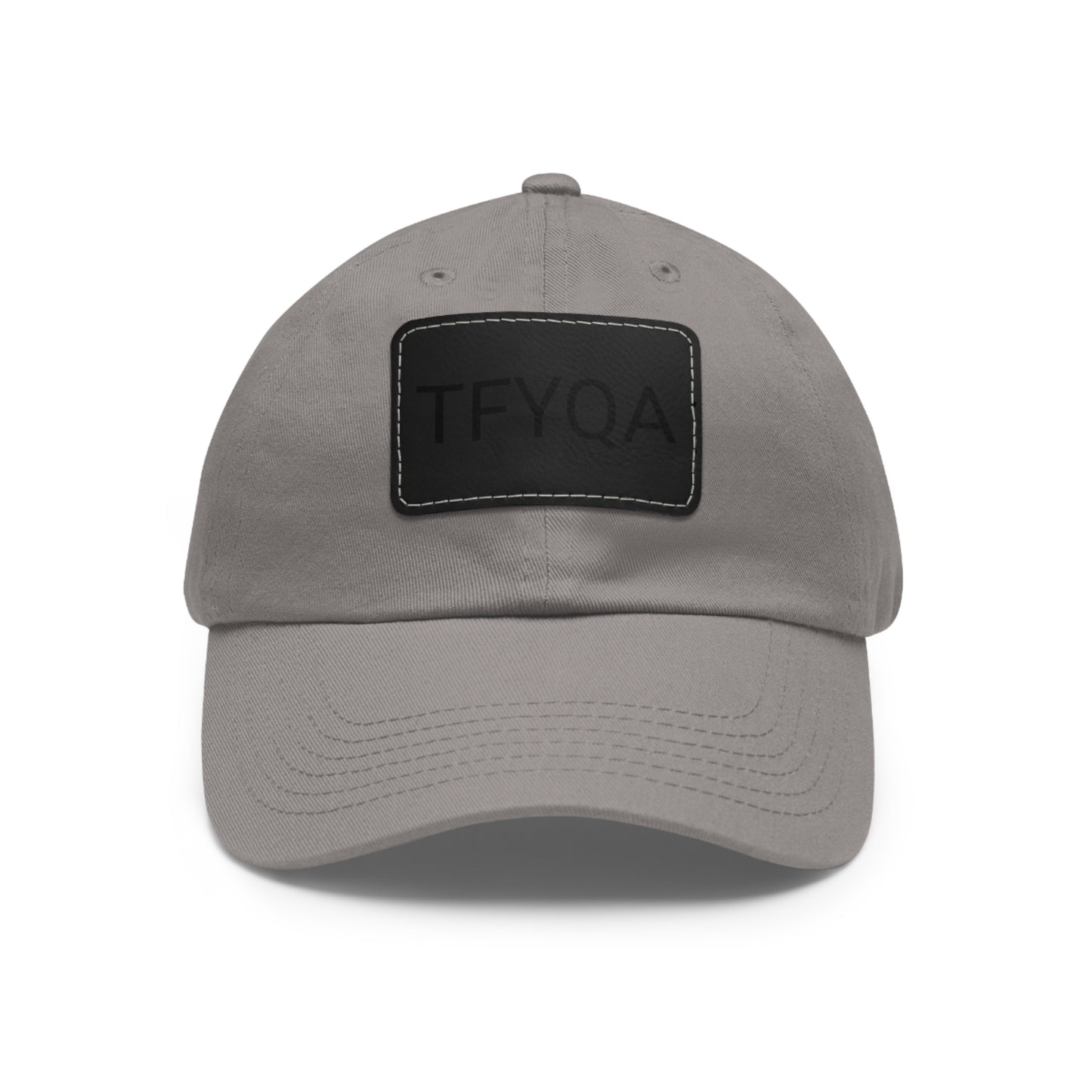 Dad Hat with Leather Patch (Rectangle) Think For Yourself Question Authority