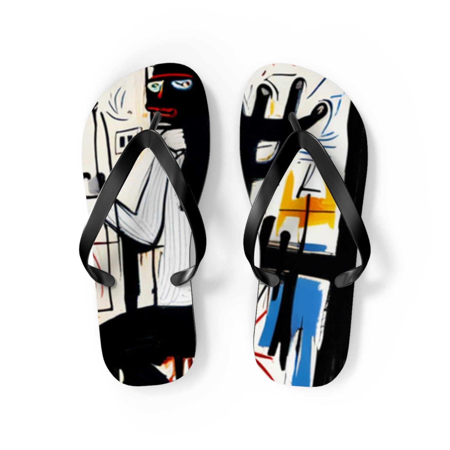 Basquiat Painting  Flip Flops