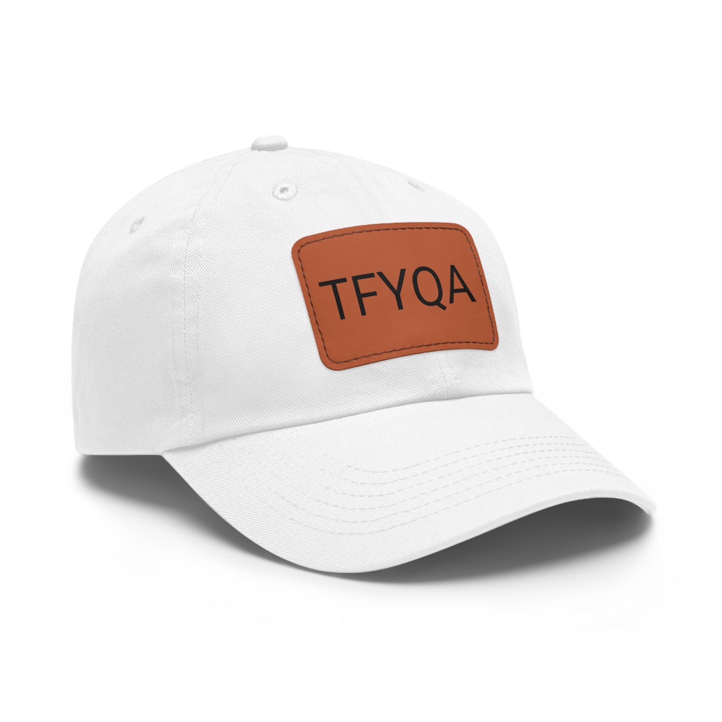 Dad Hat with Leather Patch (Rectangle) Think For Yourself Question Authority