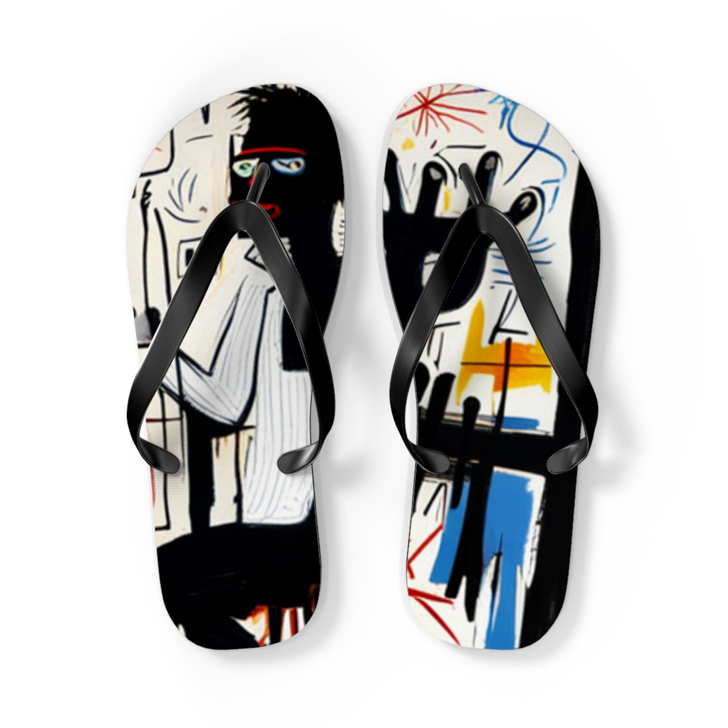 Basquiat Painting  Flip Flops