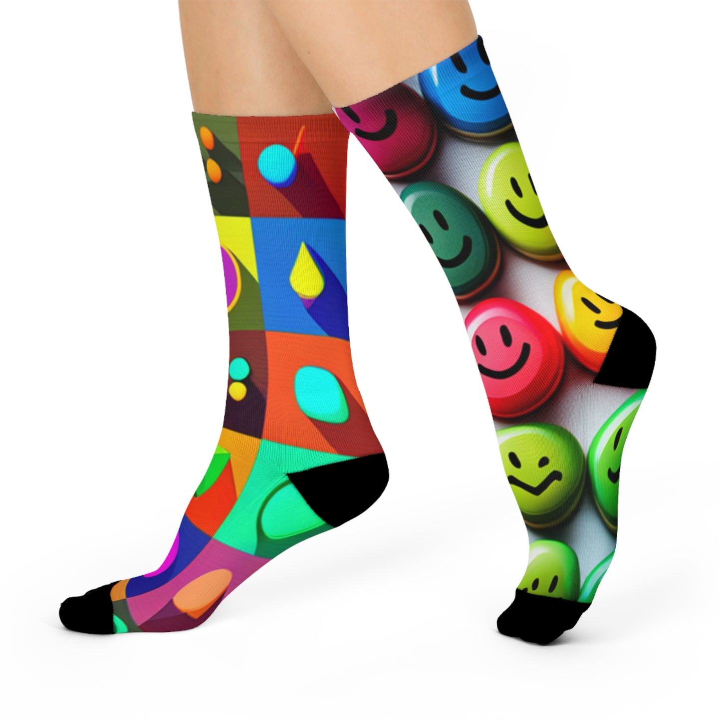 The one with the faces Cushioned Crew Socks