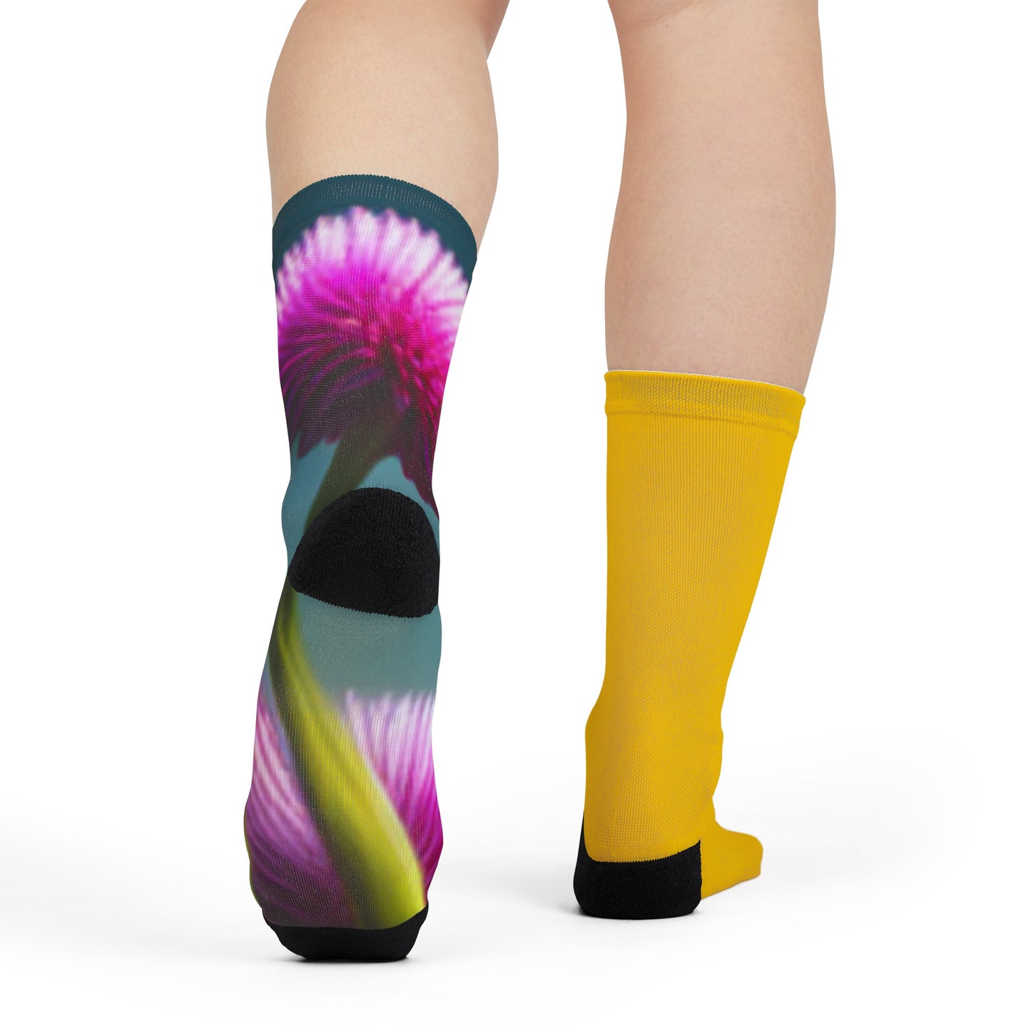 Bright lights & Flowers Sublimation Crew Socks