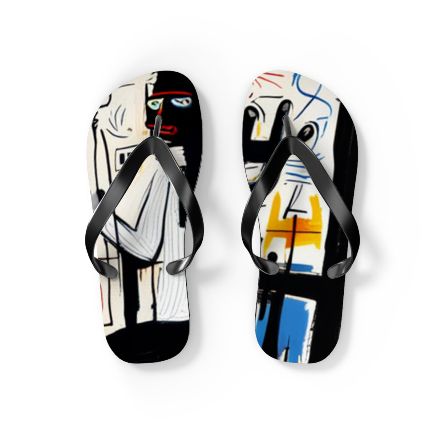 Basquiat Painting  Flip Flops