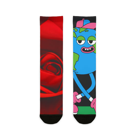 Rose World Sublimation Crew Socks