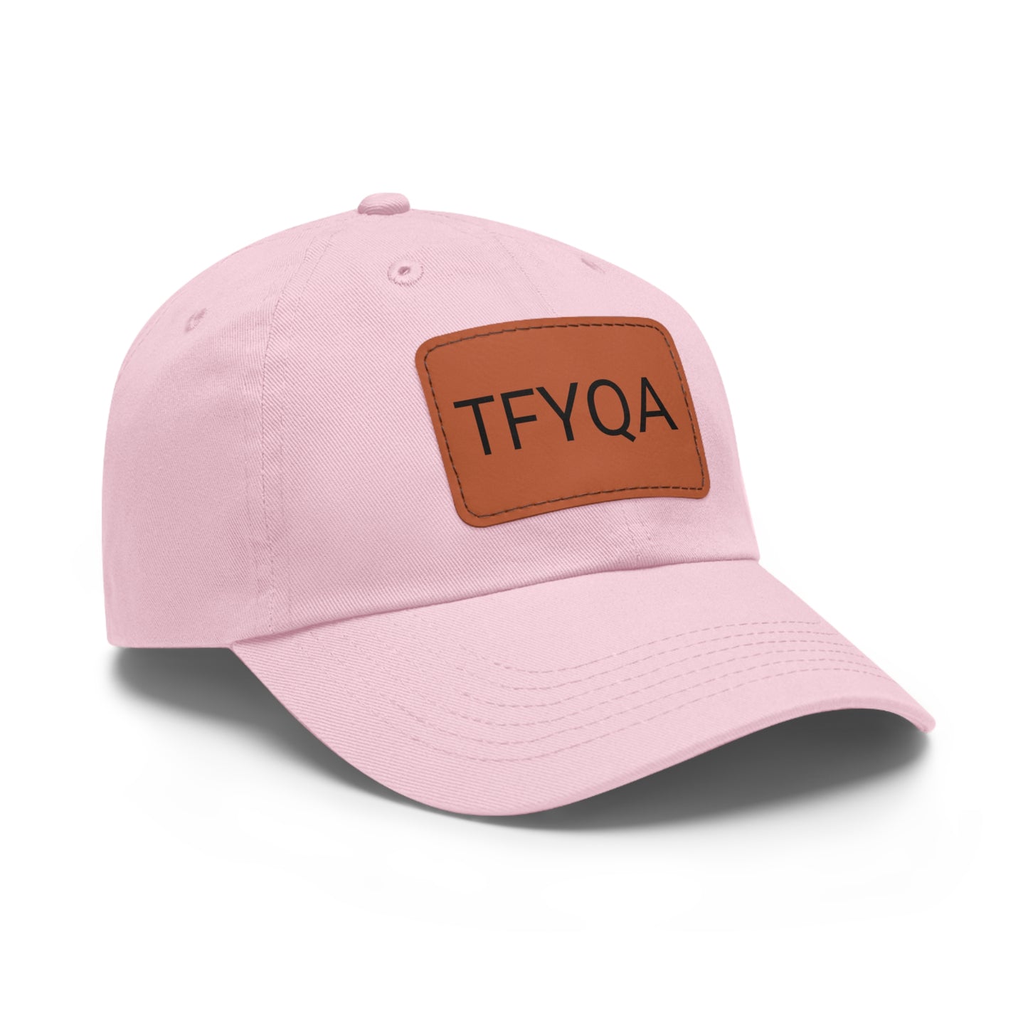 Dad Hat with Leather Patch (Rectangle) Think For Yourself Question Authority