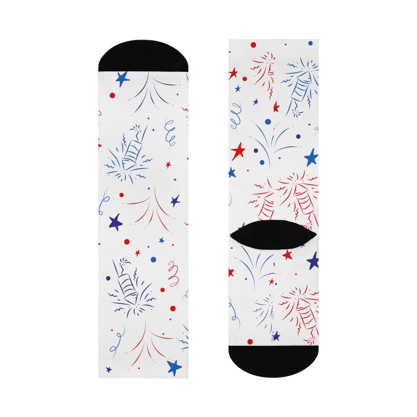 Smiles & Fireworks Cushioned Crew Socks