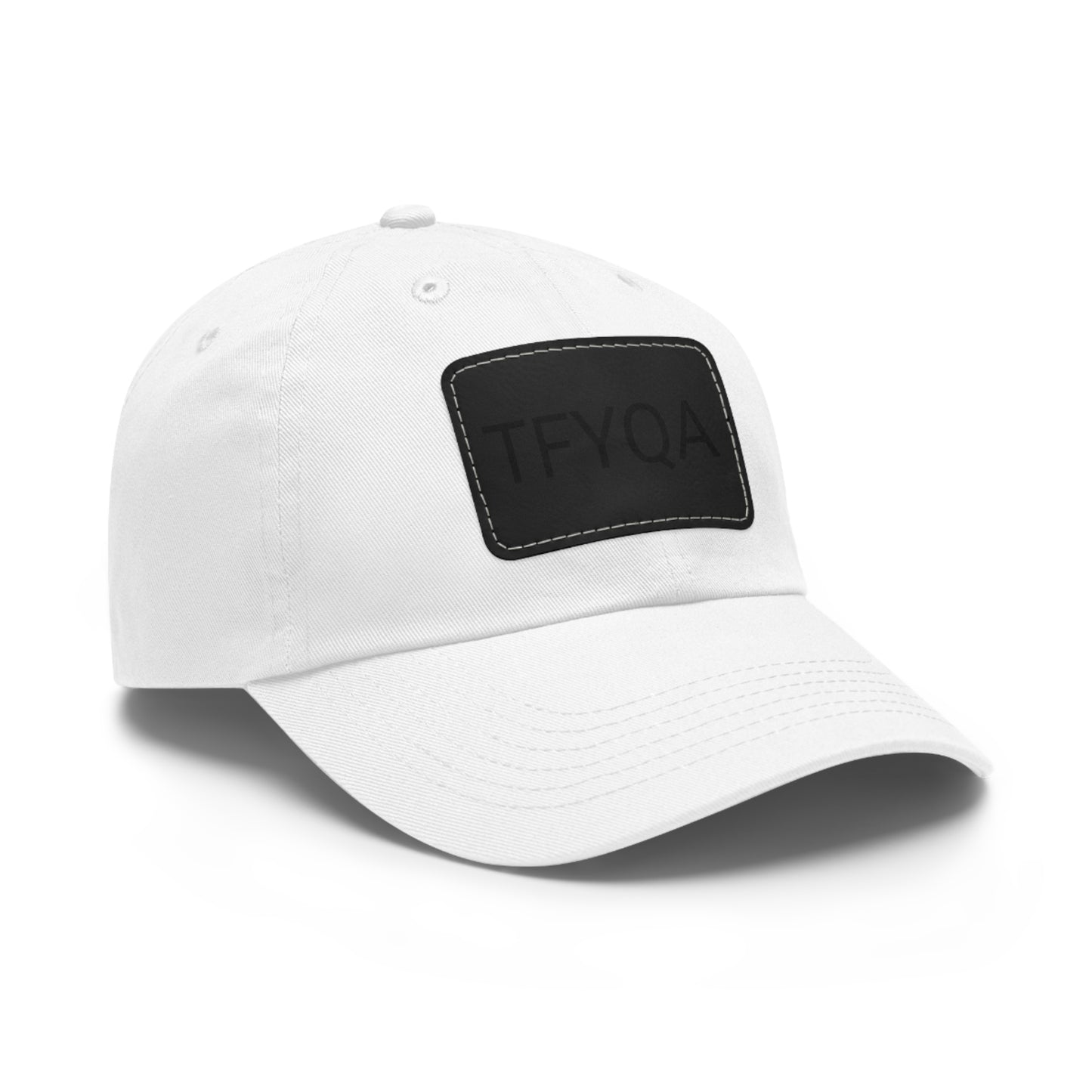 Dad Hat with Leather Patch (Rectangle) Think For Yourself Question Authority