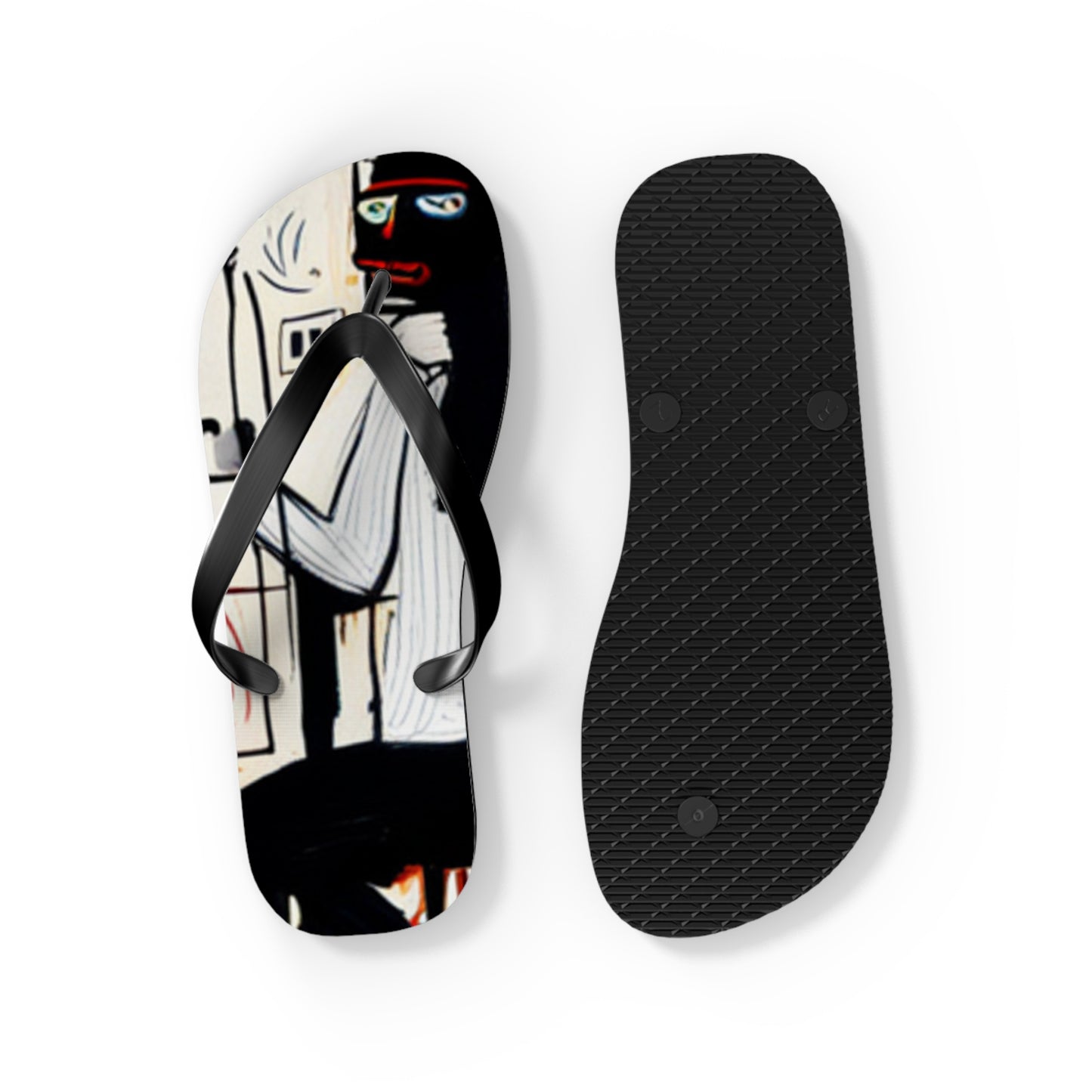 Basquiat Painting  Flip Flops