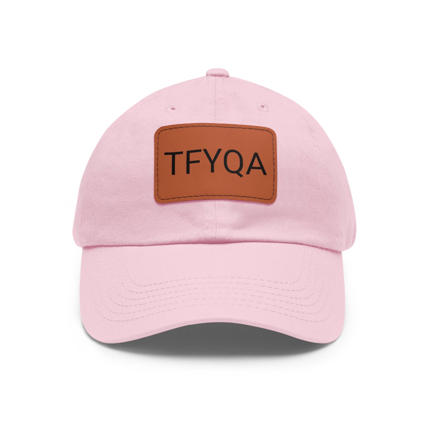 Dad Hat with Leather Patch (Rectangle) Think For Yourself Question Authority