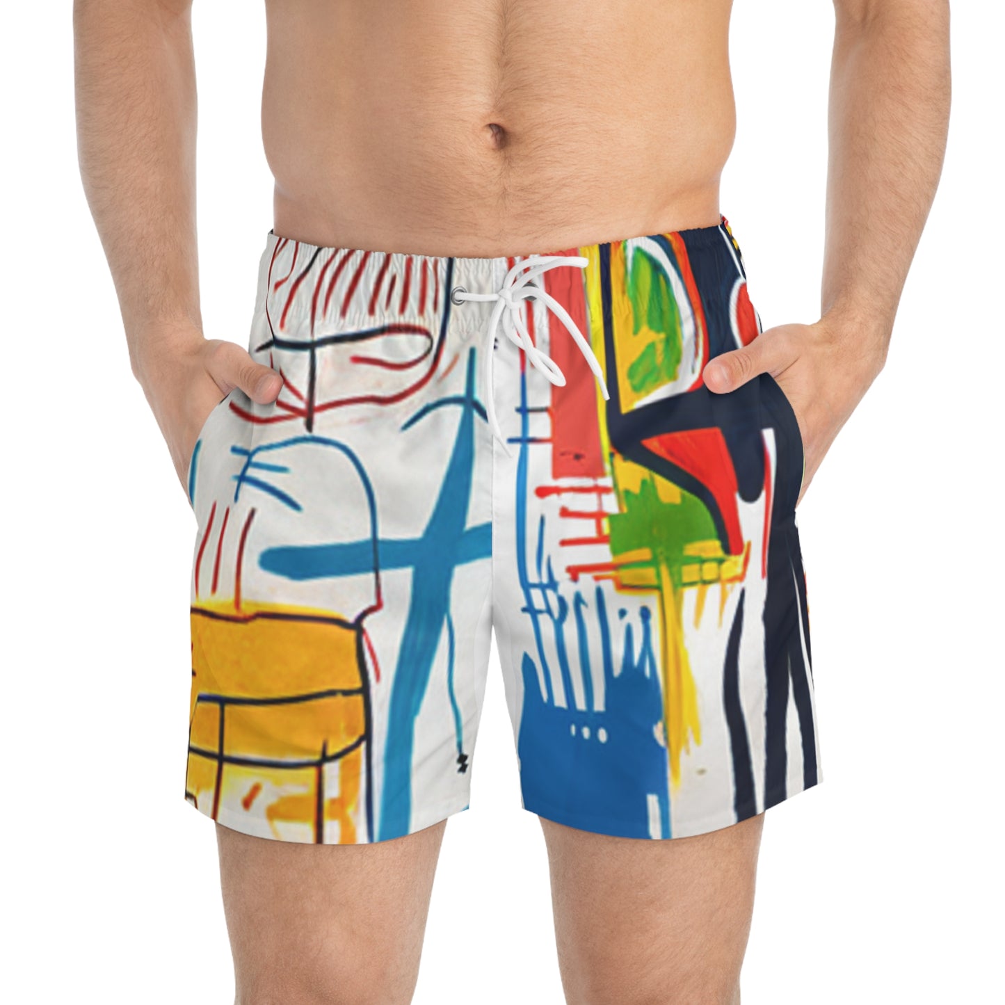 Art Mashup Swim Trunks (AOP)